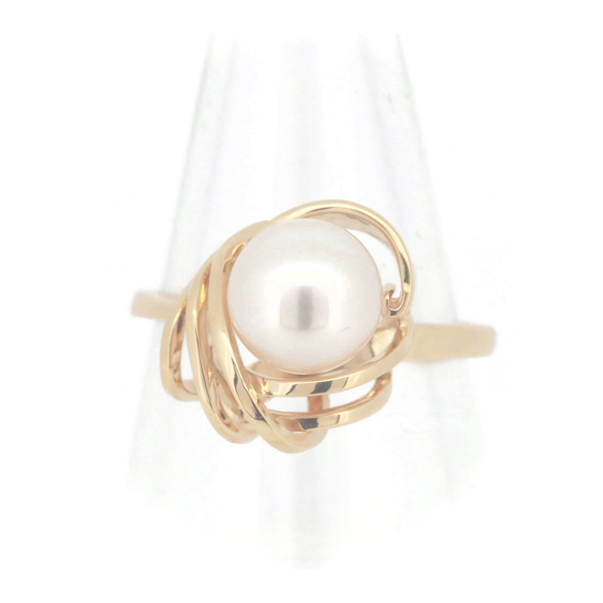 Tasaki K18YG Yellow Gold Pearl Ring Size 12.5 in Very Good Condition