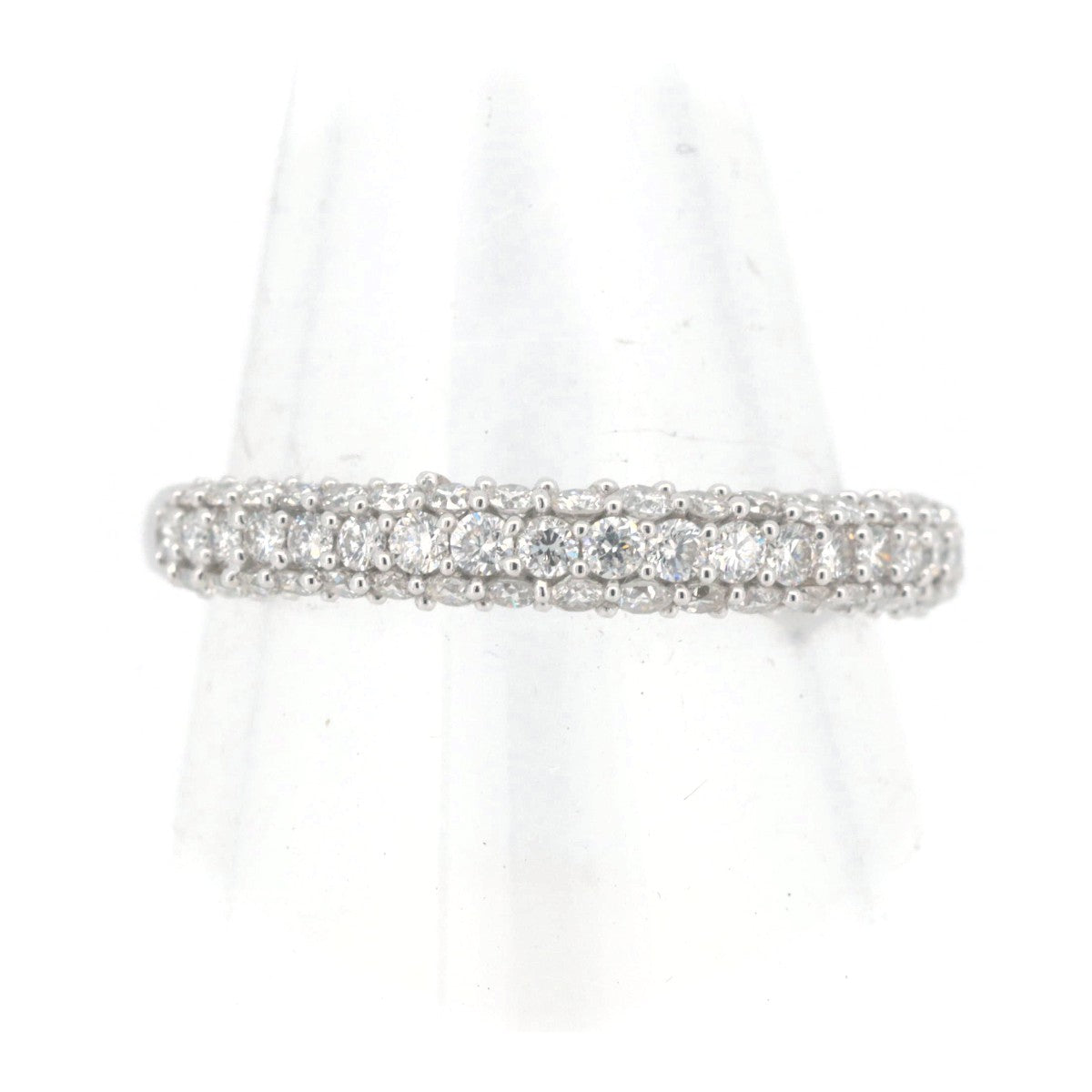 Pre-owned K18WG Diamond Pavé Ring 0.60ct Size 13 in Great Condition