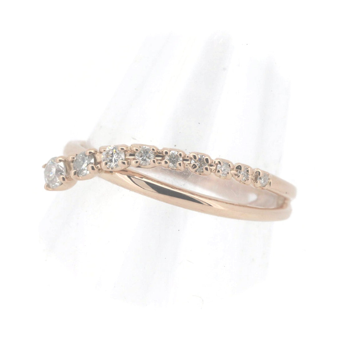 Vendome Aoyama Diamond Ring 0.15ct K18PG 9号 in Great Condition