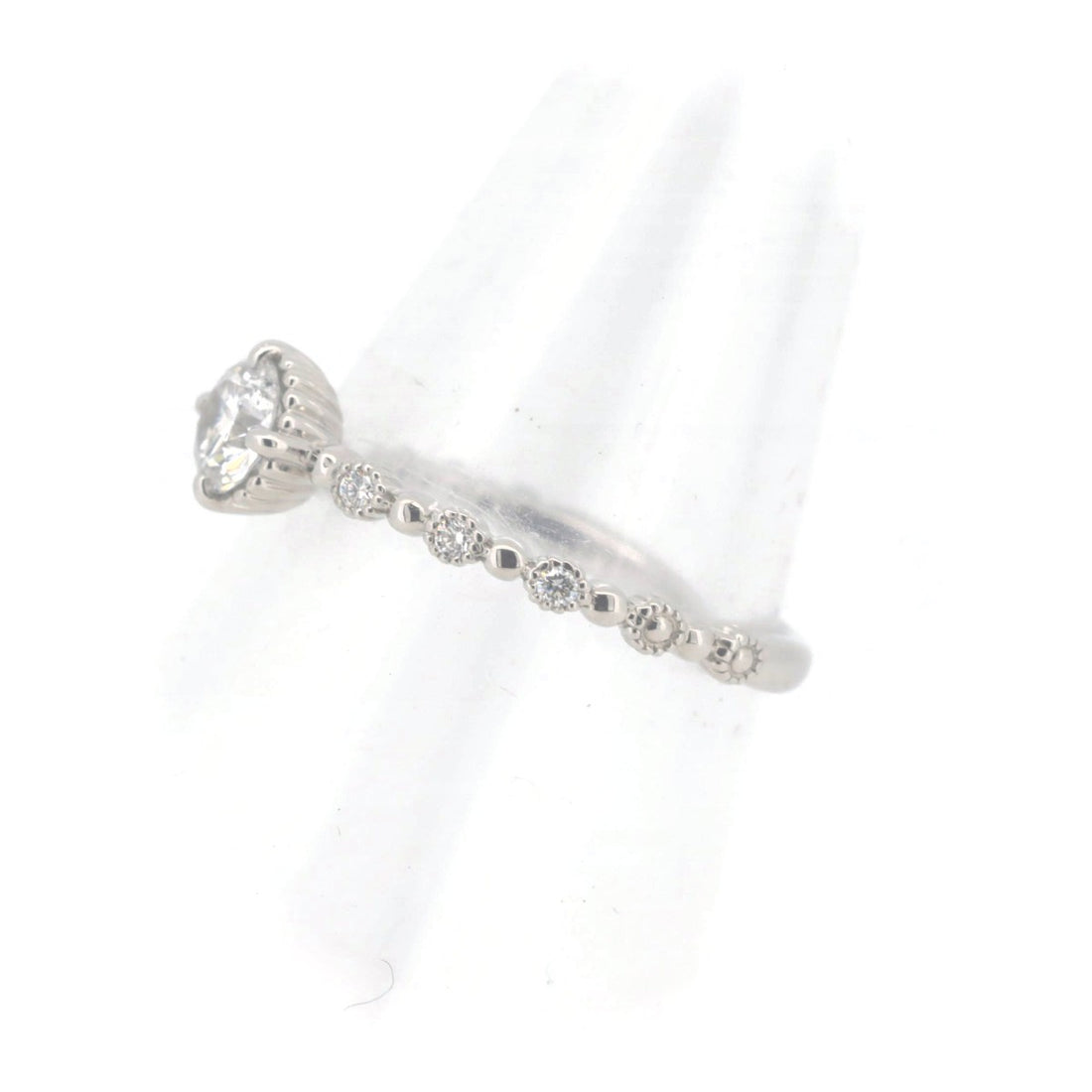 PT900 Platinum Diamond Ring 0.339ct 11号 in Great Condition