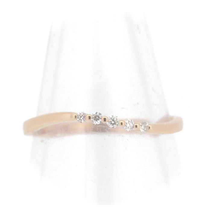 Pre-owned Vendome Aoyama Diamond Ring K18PG 9 in Great Condition