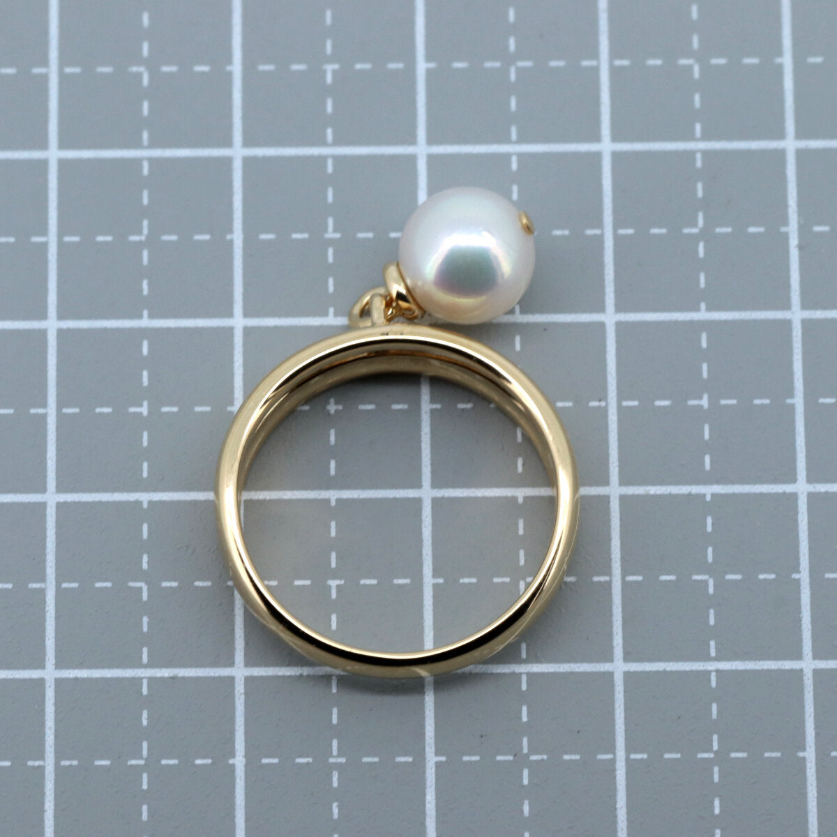 Tasaki K18YG Yellow Gold Pearl Ring Size 12