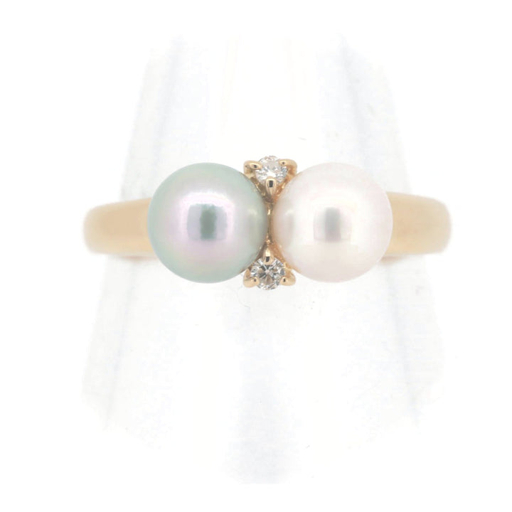 Celine K18YG Pearl Ring 12.5 Size