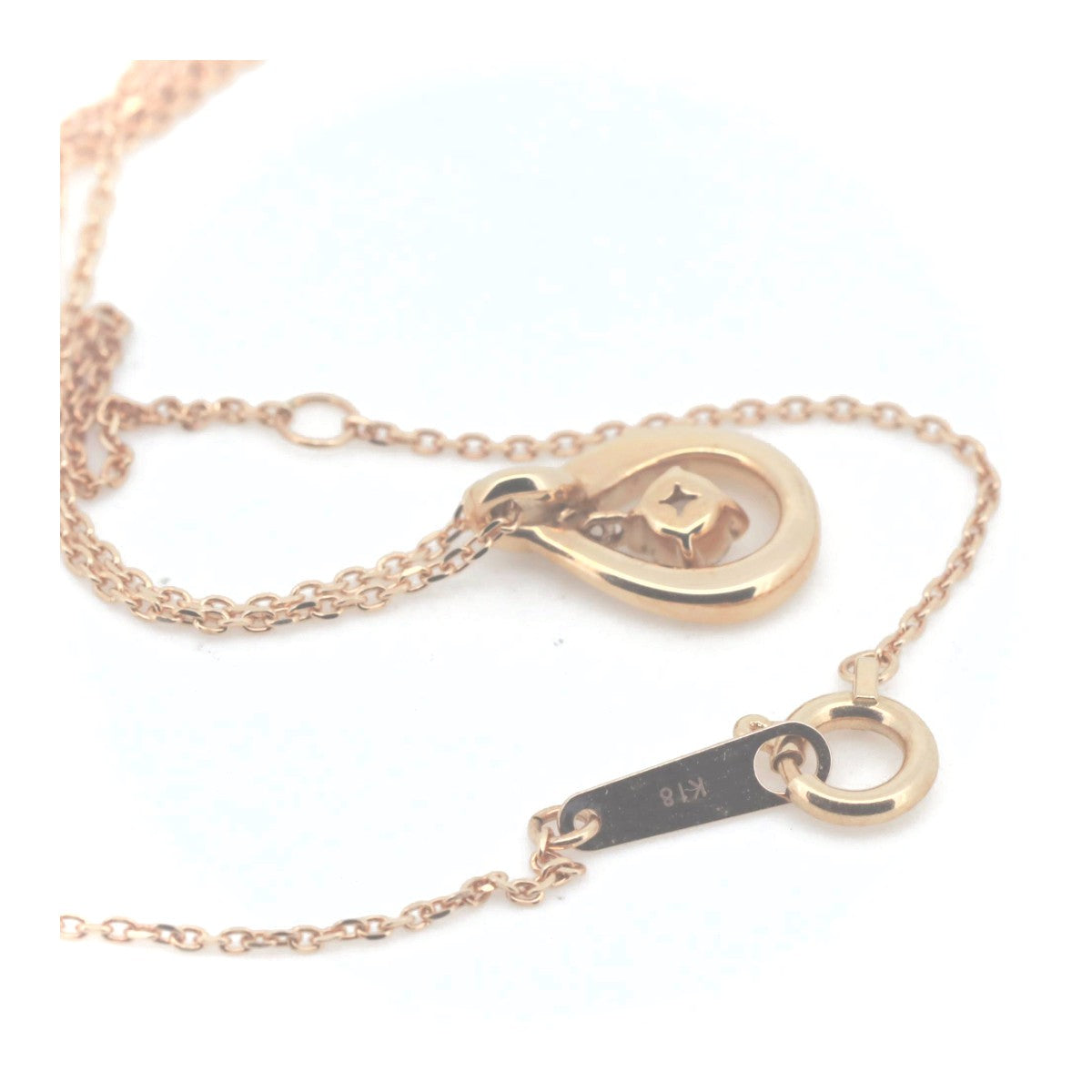 K18PG Pink Gold Diamond Necklace