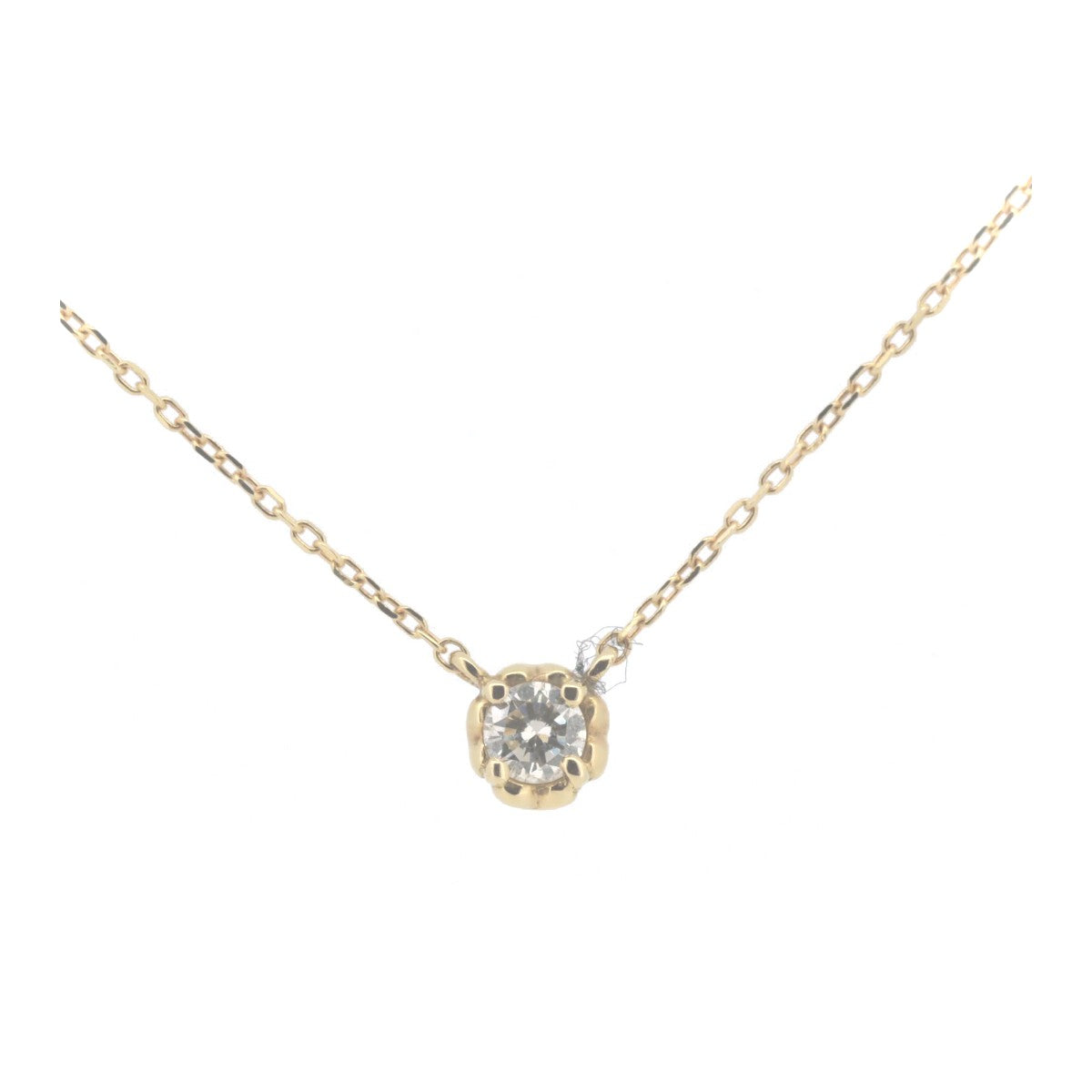 Pre-owned K18YG Yellow Gold Diamond Necklace in Great Condition