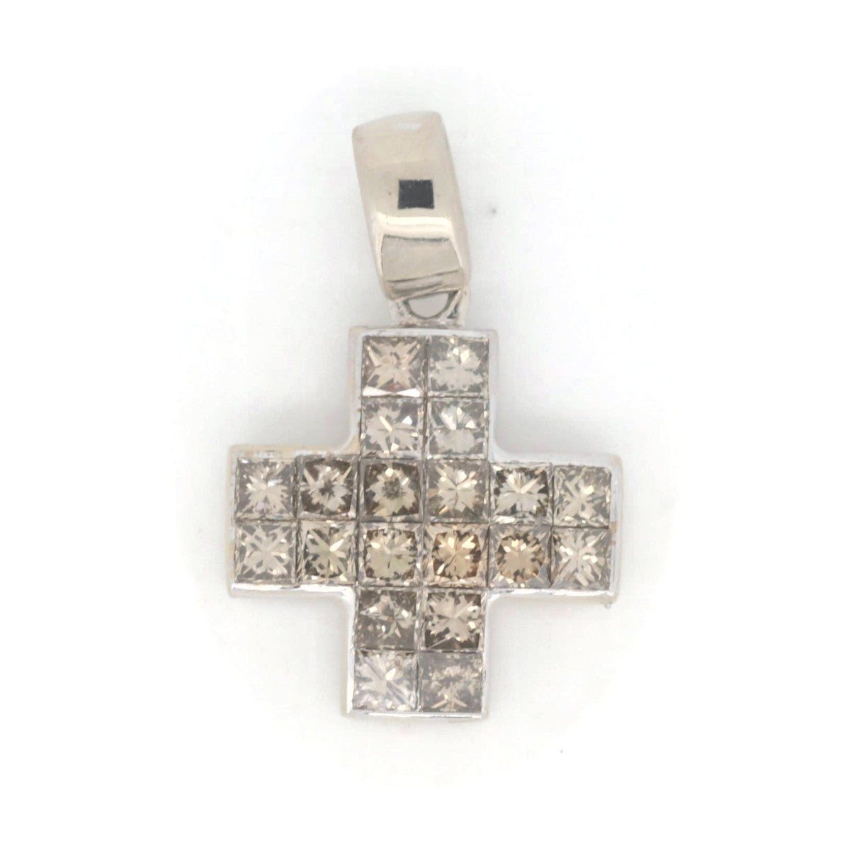 Masumi Kasahara Diamond Cross Pendant 0.60CT K18WG White Gold in Great Condition