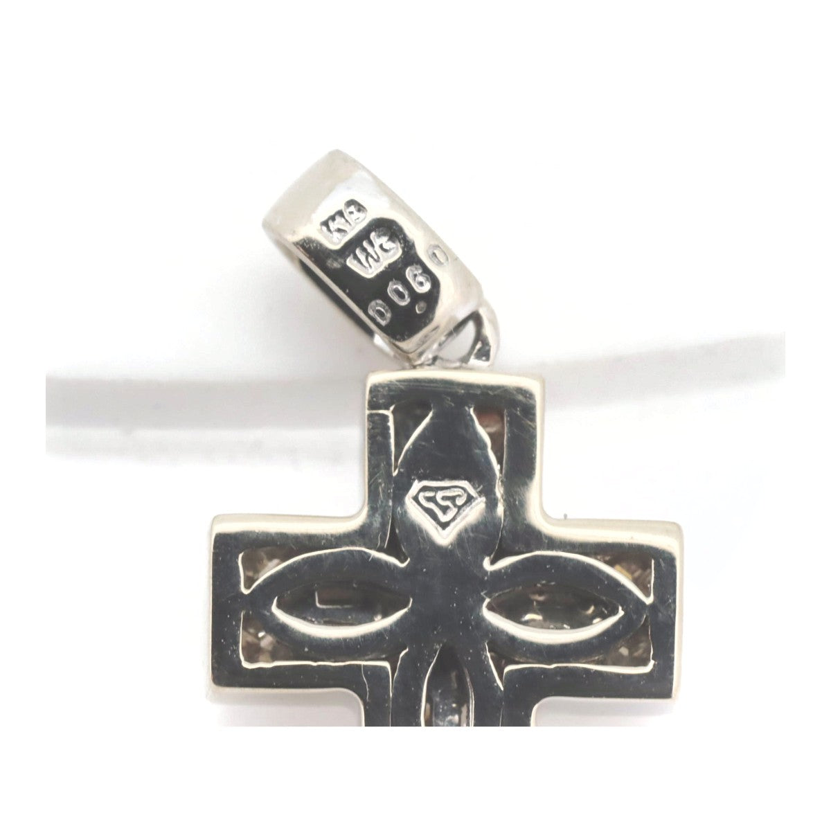 Masumi Kasahara Diamond Cross Pendant 0.60CT K18WG White Gold in Great Condition