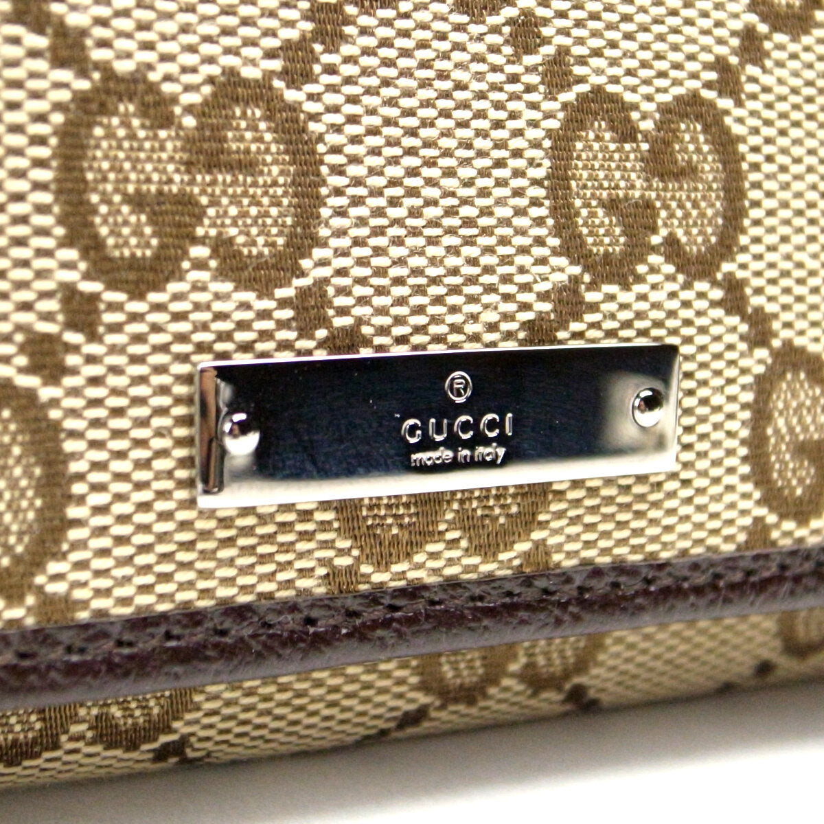 Gucci Cotton Long Wallet with Coin Pocket 244946 in Pristine Condition