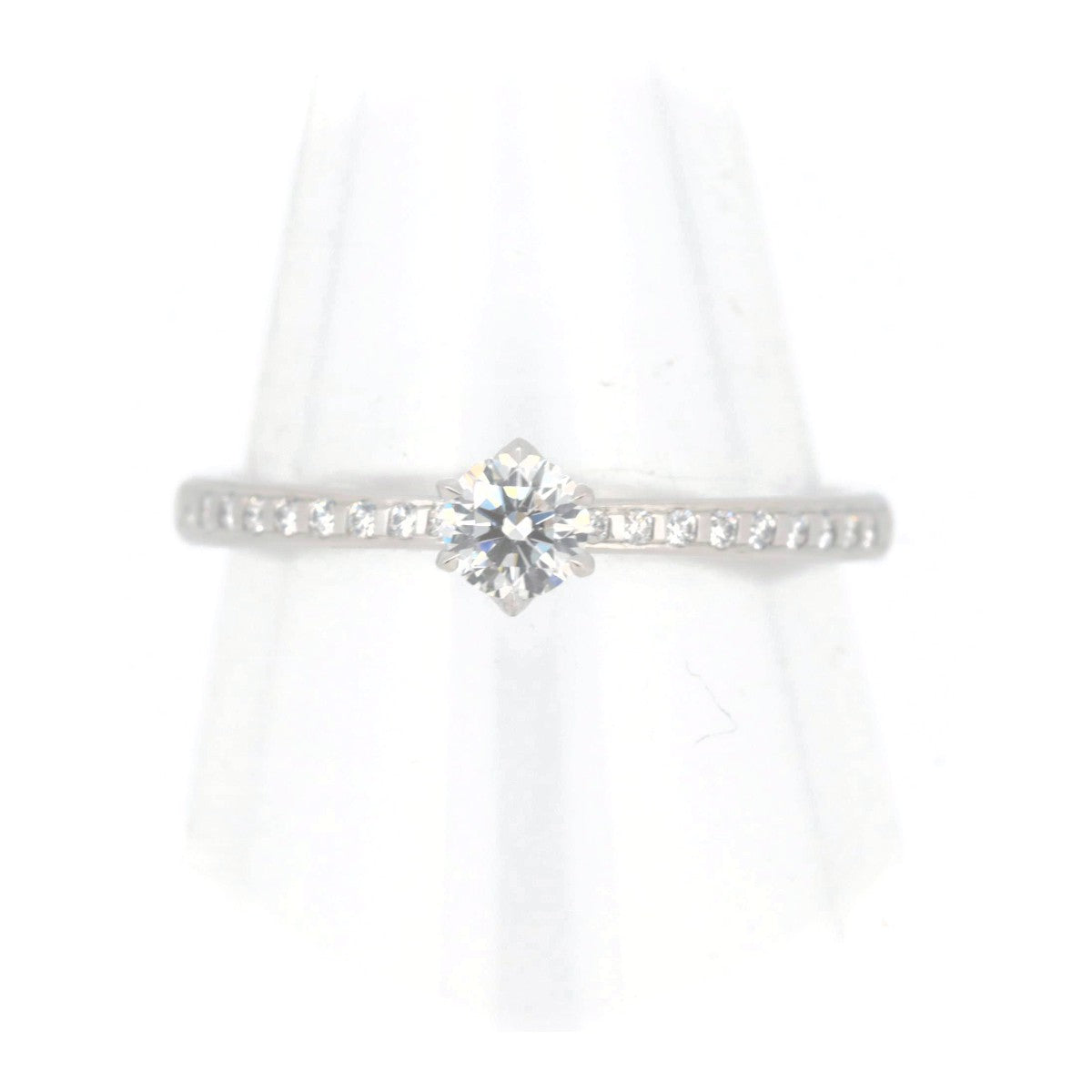 Used Niwaka Diamond Ring 0.20CT PT950 Platinum Size 11