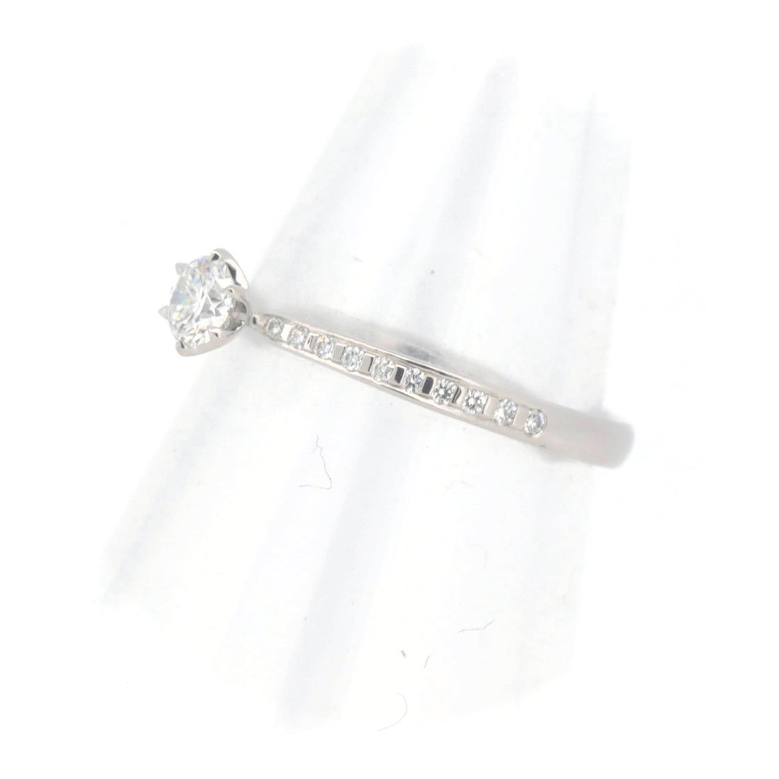 Used Niwaka Diamond Ring 0.20CT PT950 Platinum Size 11 in Great Condition