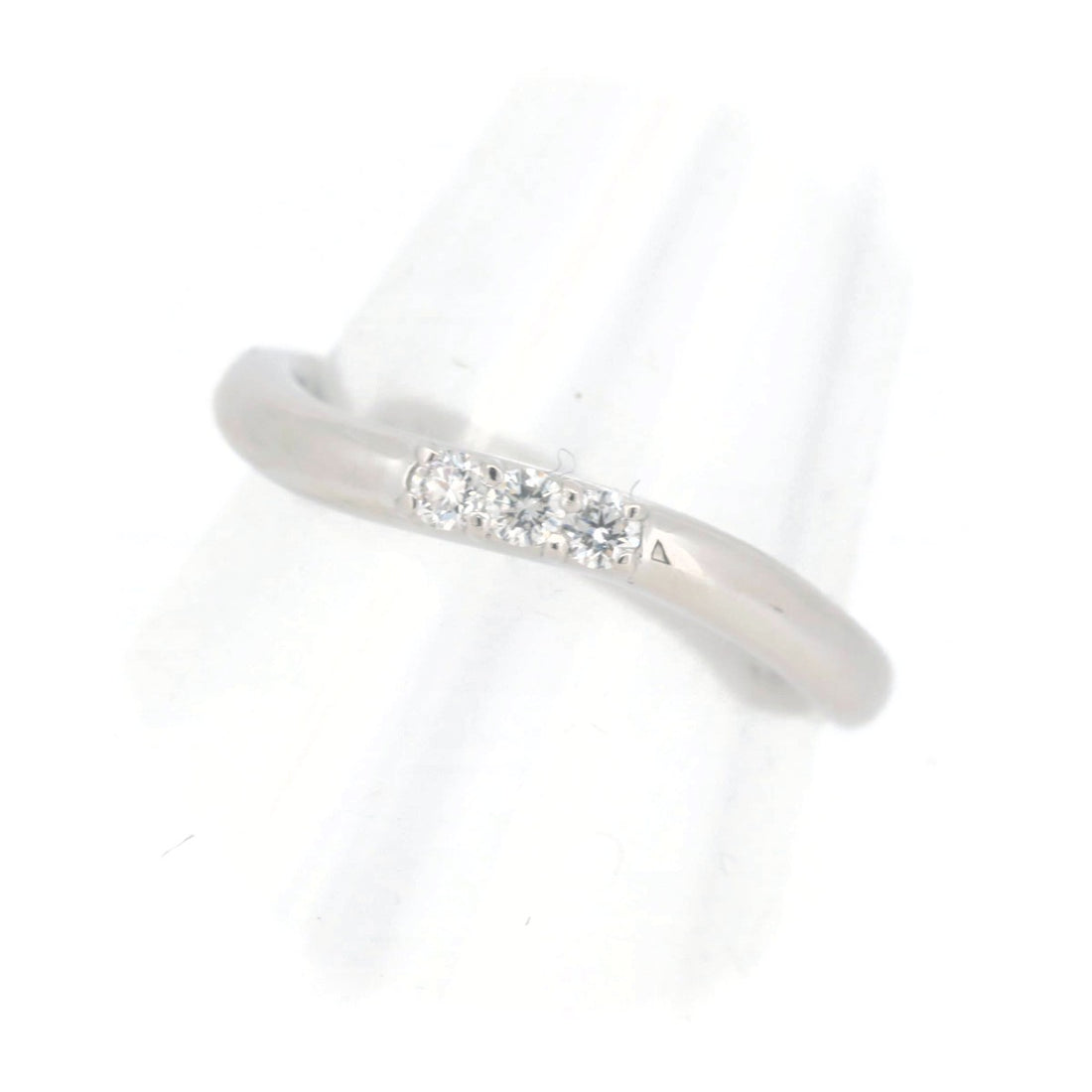 Used PT900 Platinum Diamond Ring 0.11CT Size 10 in Great Condition