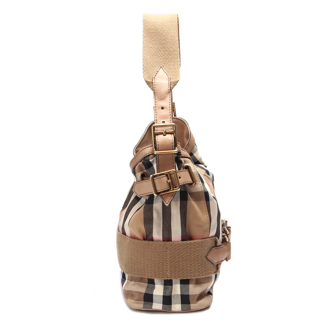 House Check Bridle Hobo Bag