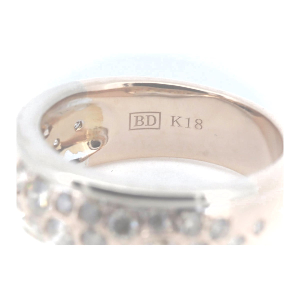 K18PG/K18WG Diamond Ring 0.85CT 13号 K18 Pink/White Gold in Great Condition