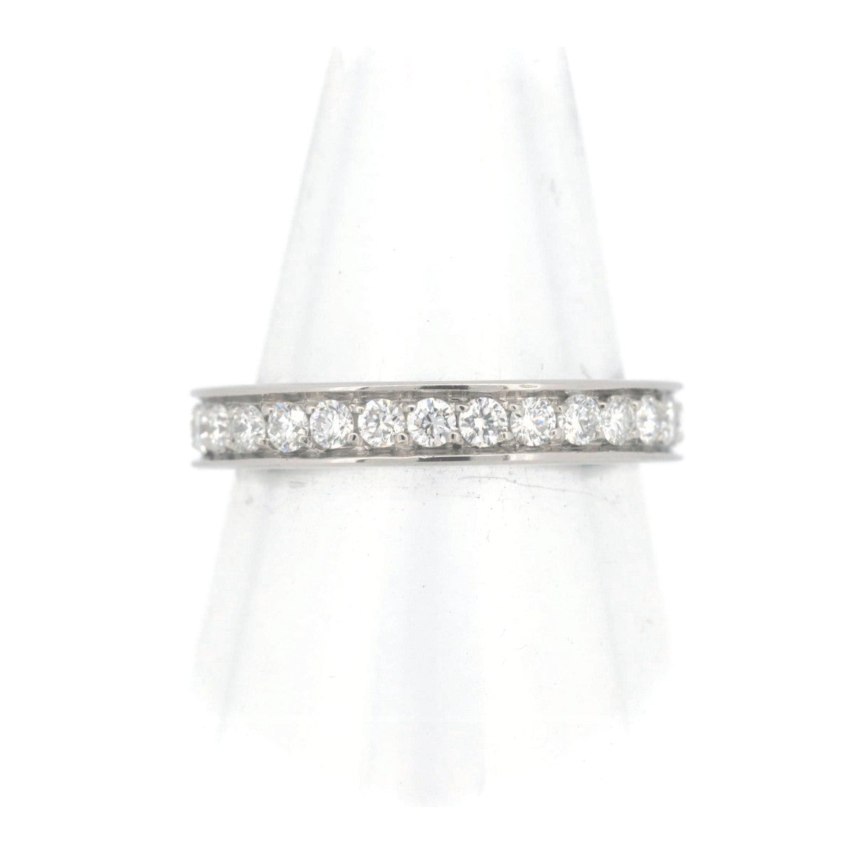 Bvlgari PT950 Platinum Diamond Full Eternity Ring Size 8 AN852592 in Great Condition