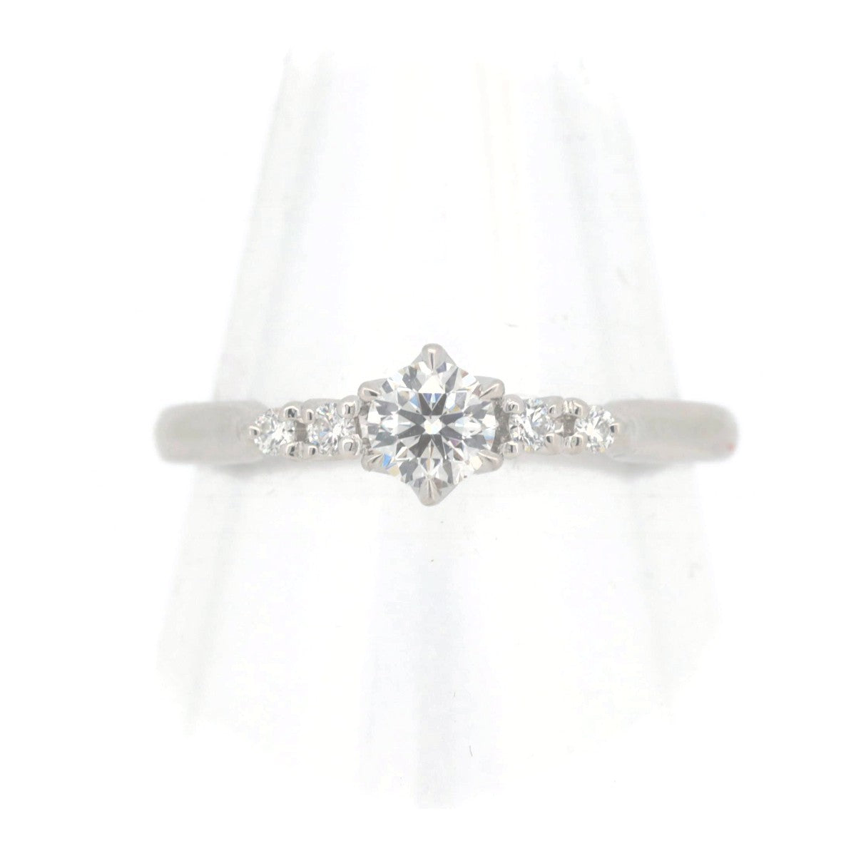 Pre-owned Ginza Diamond Shiraishi PT950 Platinum Diamond Ring Size 10 in Great Condition