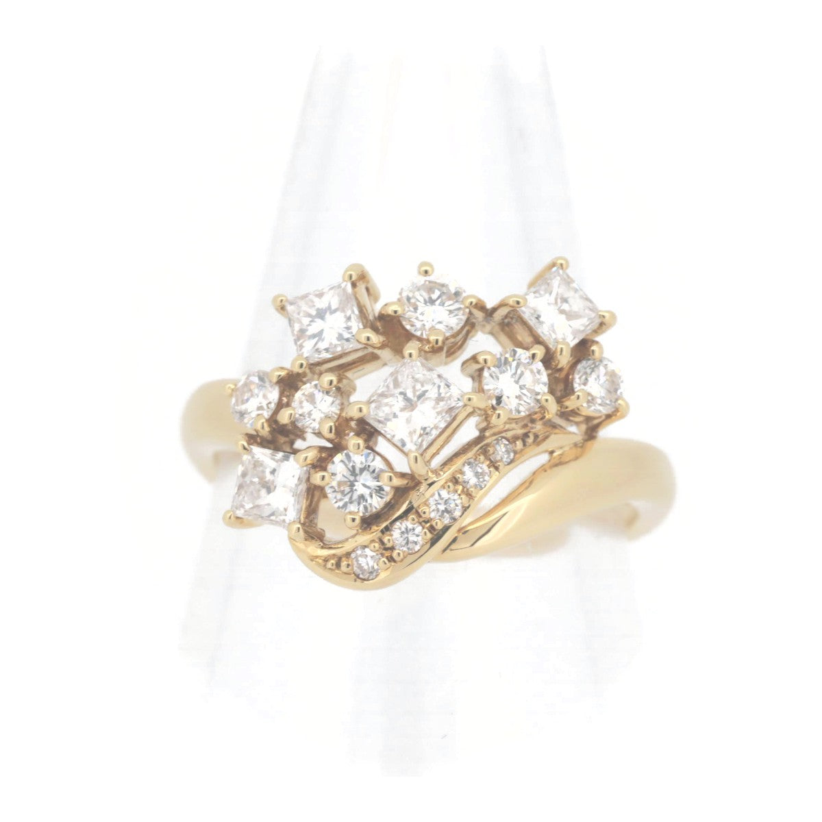 Tasaki K18YG Yellow Gold Diamond Ring 15 in Great Condition