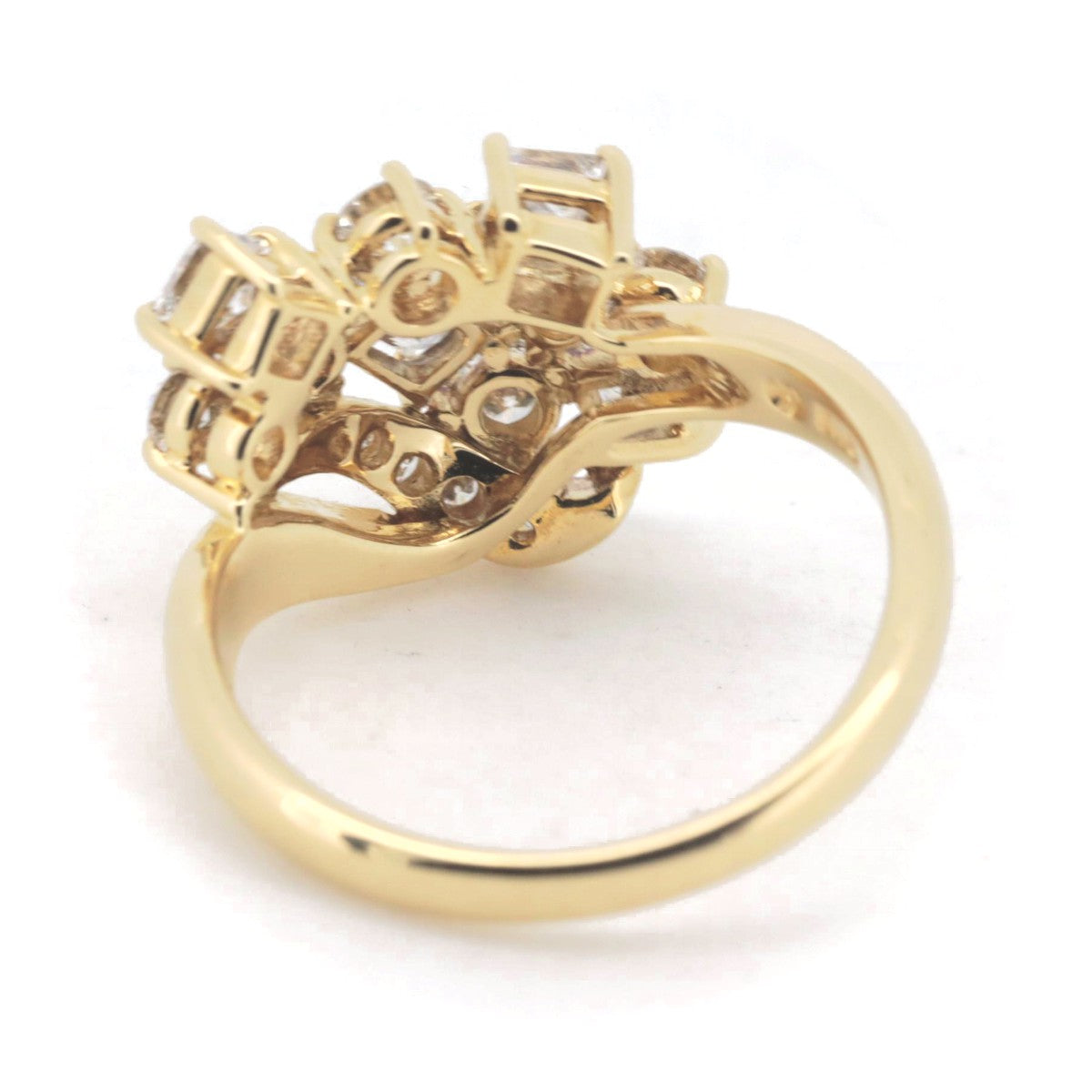 Tasaki K18YG Yellow Gold Diamond Ring 15 in Great Condition