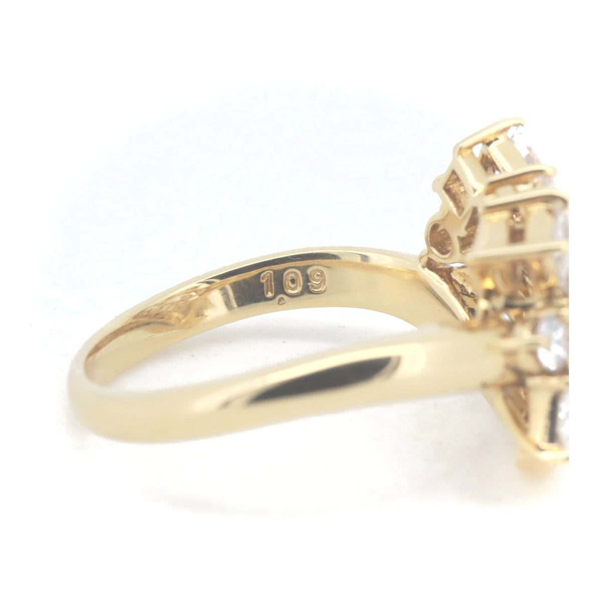 Tasaki K18YG Yellow Gold Diamond Ring 15 in Great Condition