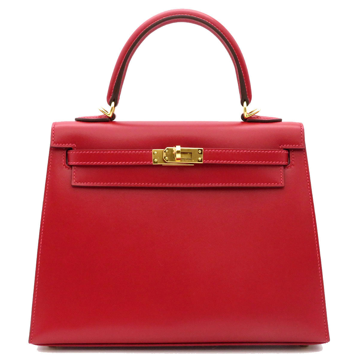 Hermes Tadelakt Handbag Rouge Vif