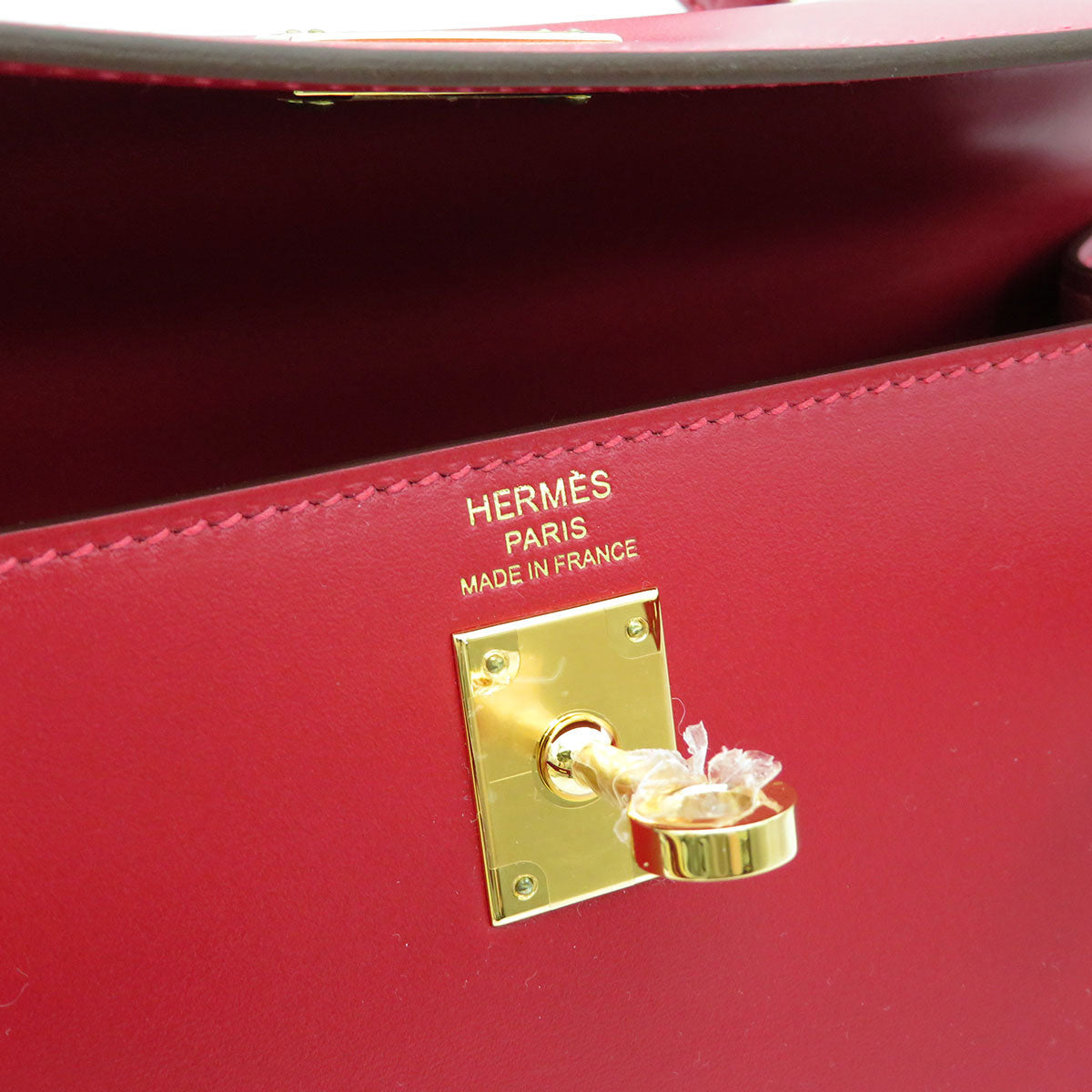 Hermes Tadelakt Handbag Rouge Vif