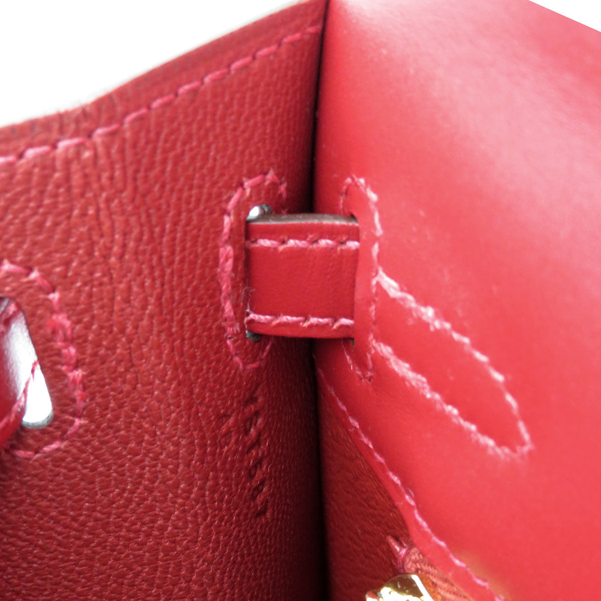 Hermes Tadelakt Handbag Rouge Vif