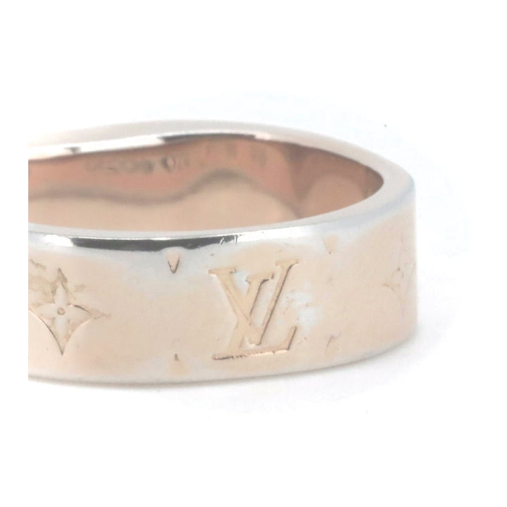 Louis Vuitton Nanogram Ring M00210 Size 9.5 in Very Good Condition