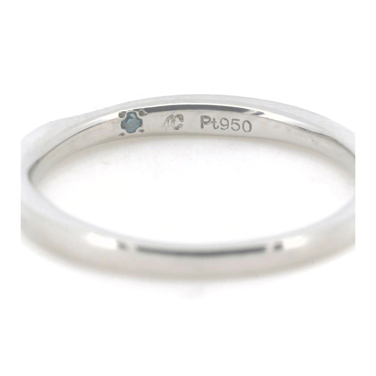 Pre-owned 4℃ Diamond Ring PT950 Platinum Size 10.5 in Great Condition