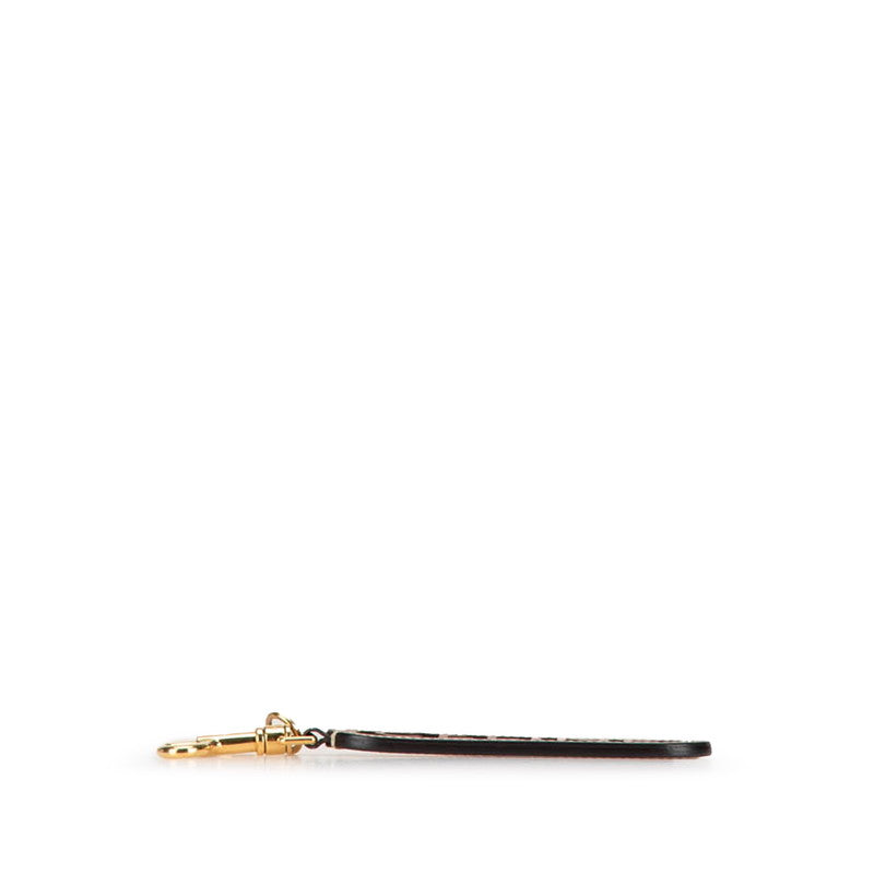 Celine Leather Logo Charm Keychain