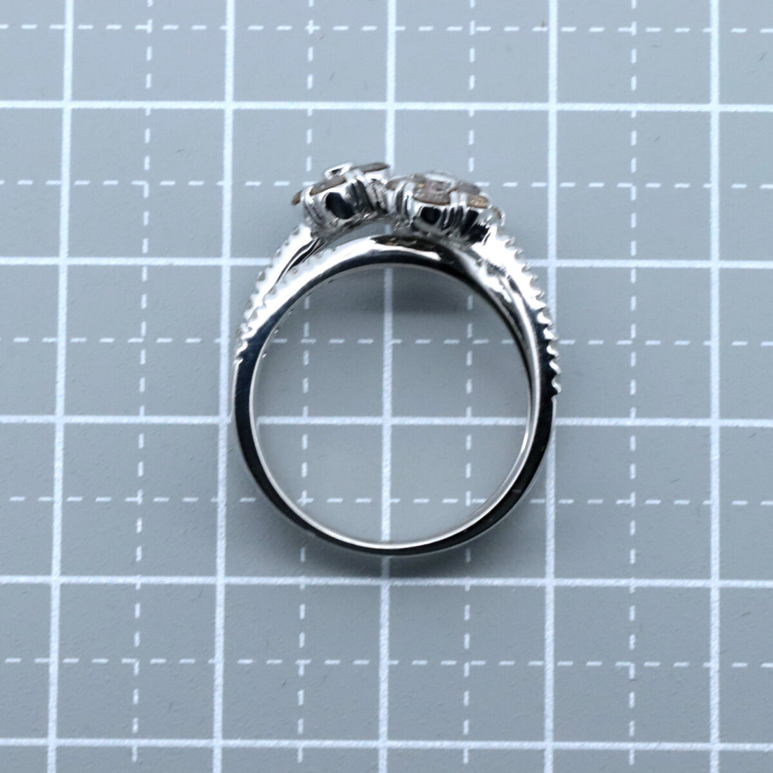 Ponte Vecchio Diamond Ring 1.10ct K18WG 11号