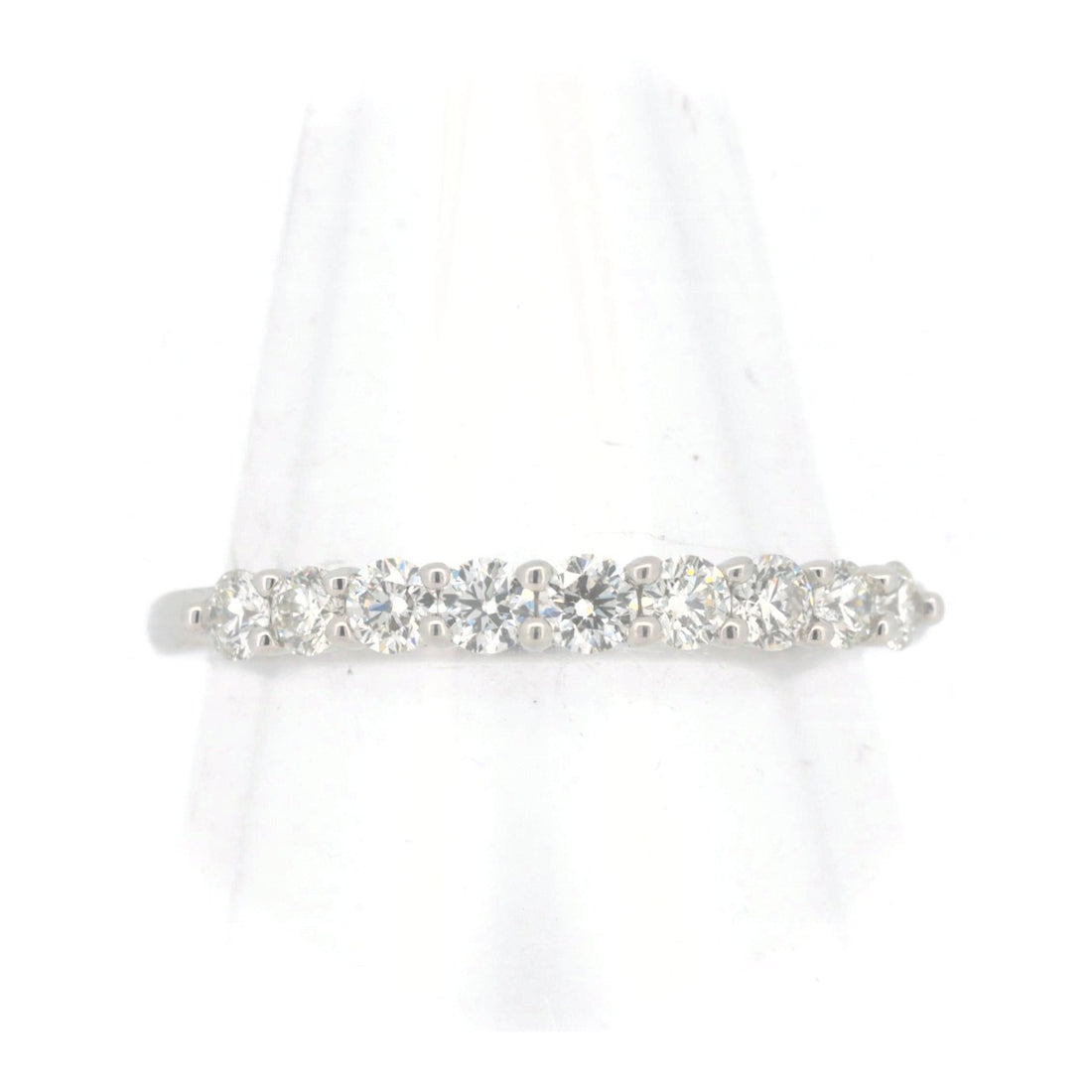 PT950 Platinum Diamond Half Eternity Ring 0.40ct Size 11 in Great Condition