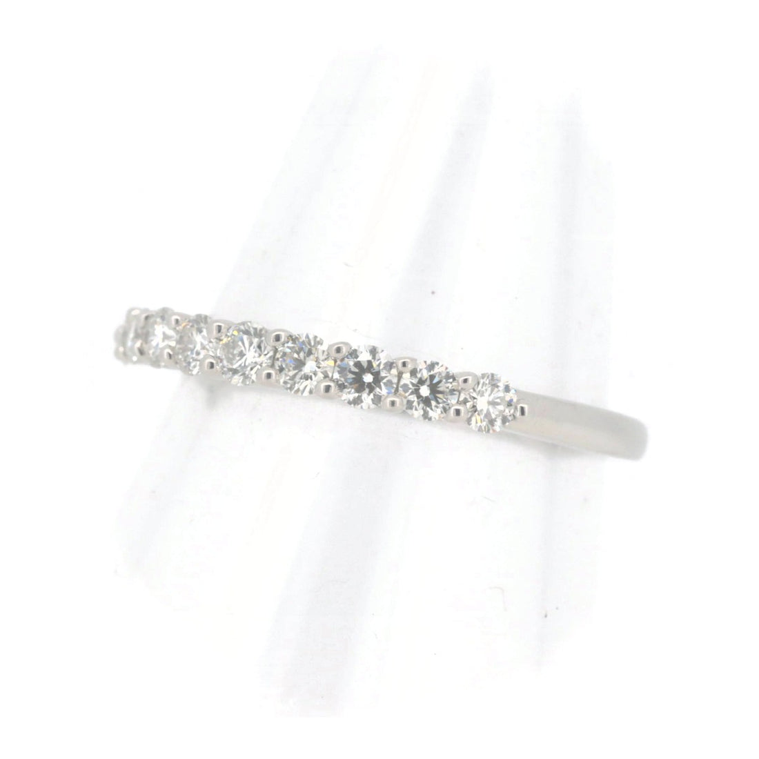 PT950 Platinum Diamond Half Eternity Ring 0.40ct Size 11 in Great Condition