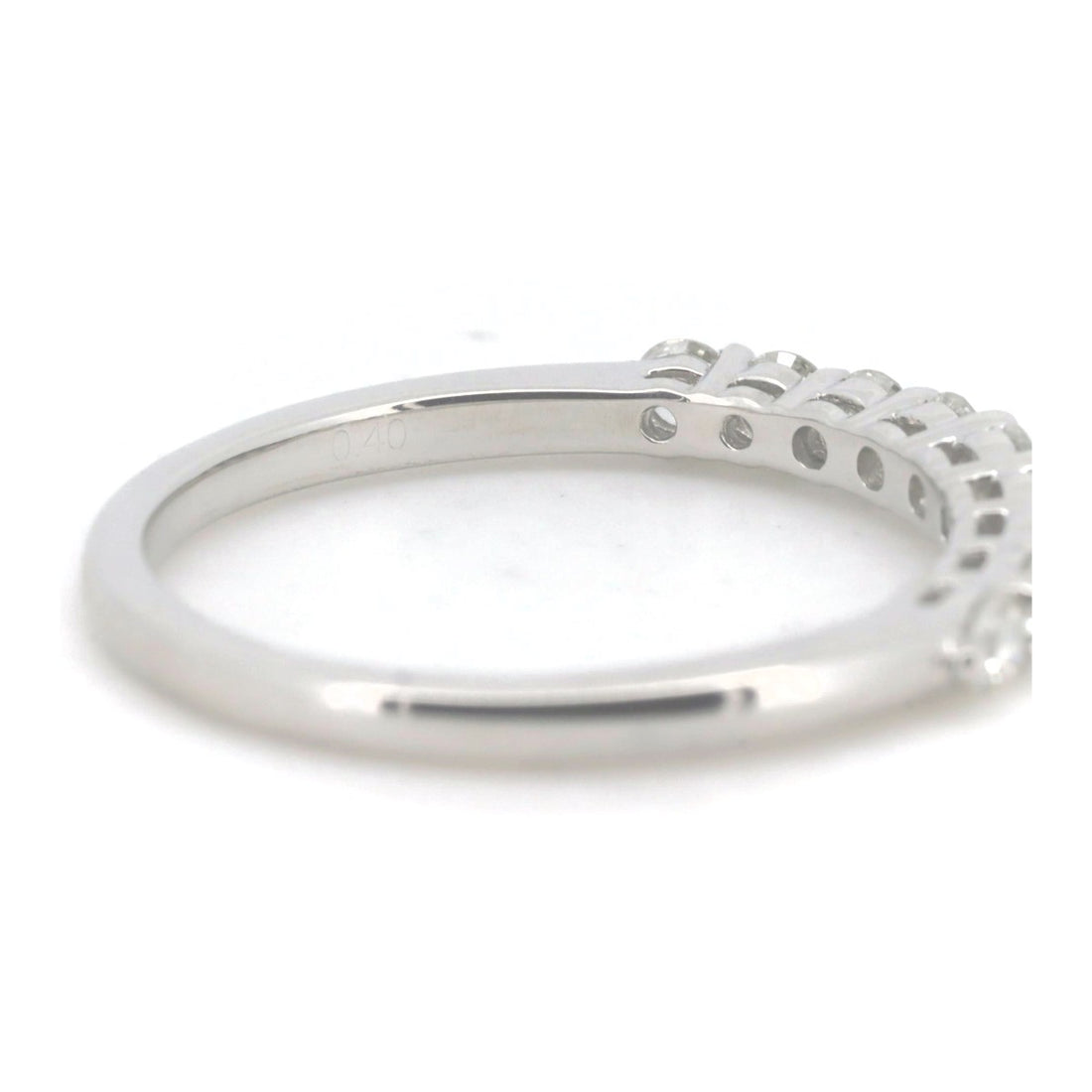 PT950 Platinum Diamond Half Eternity Ring 0.40ct Size 11 in Great Condition