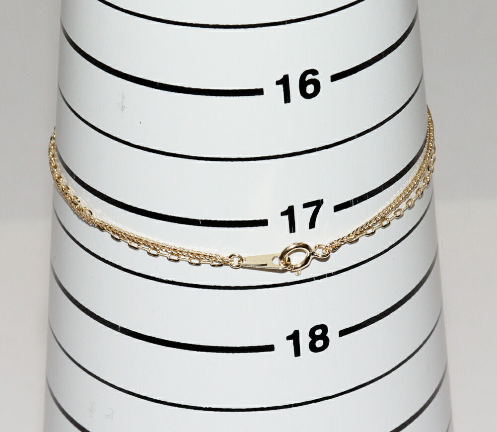 Sleek Double-Linked K18YG Chain Bracelet