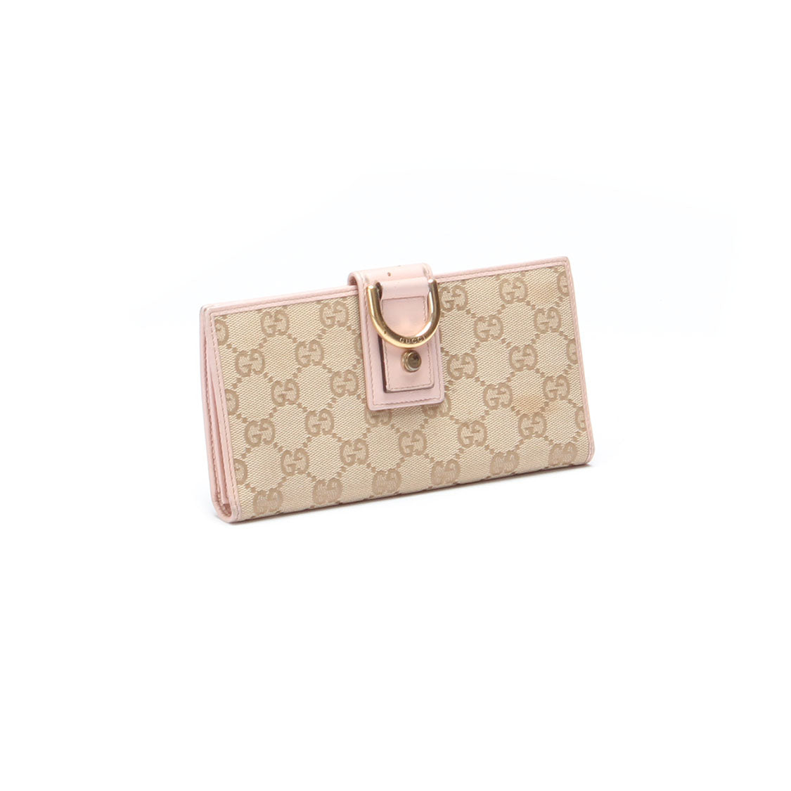 Gucci GG Canvas Abbey D-Ring Long Wallet Canvas Long Wallet 141412 in Very Good Condition