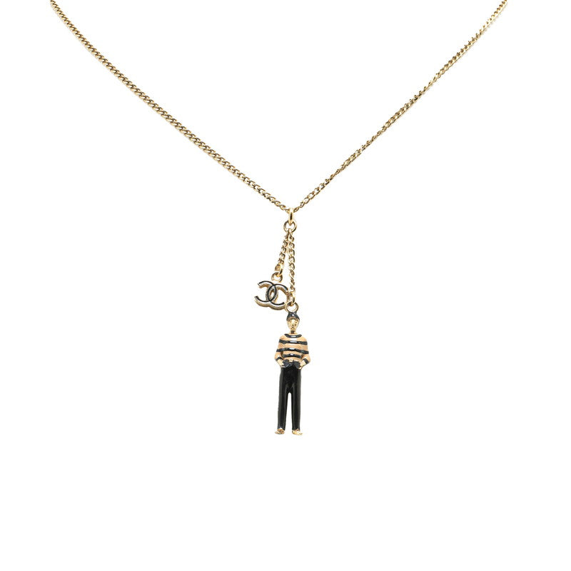 Chanel Mademoiselle Coco Mark Necklace Gold