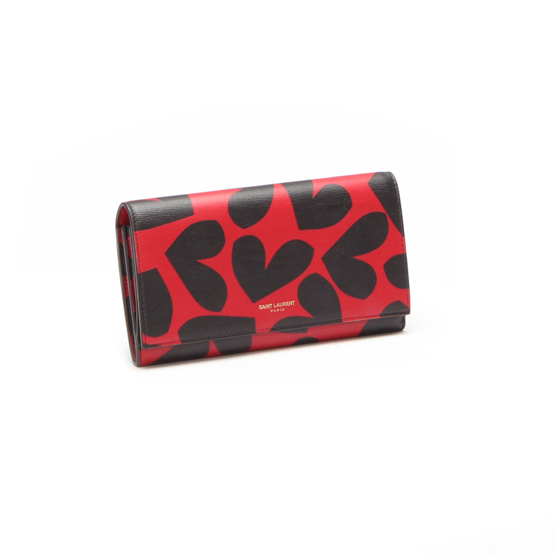 Heart Printed Bifold Leather Wallet