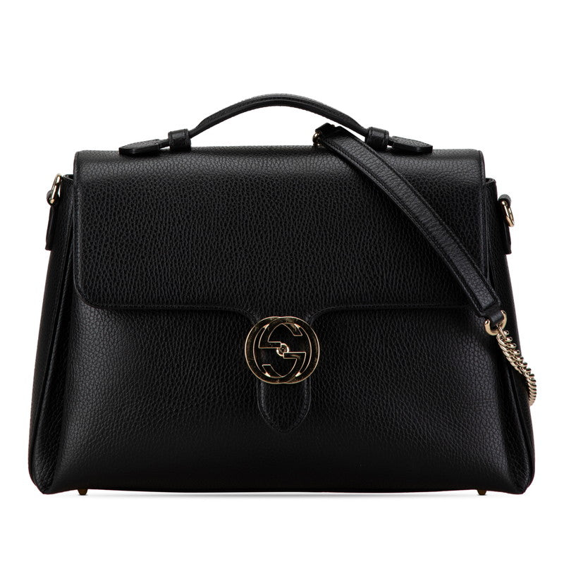 Gucci Interlocking G Leather 2WAY Handbag