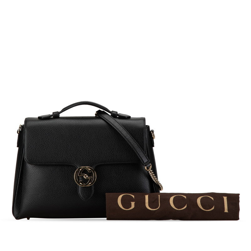 Gucci Interlocking G Leather 2WAY Handbag