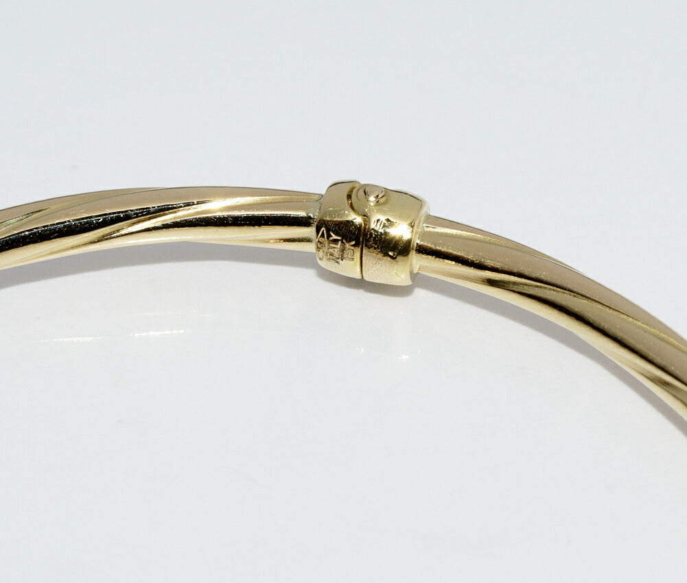 K18YG Yellow Gold Bracelet Bangle in Pristine Condition