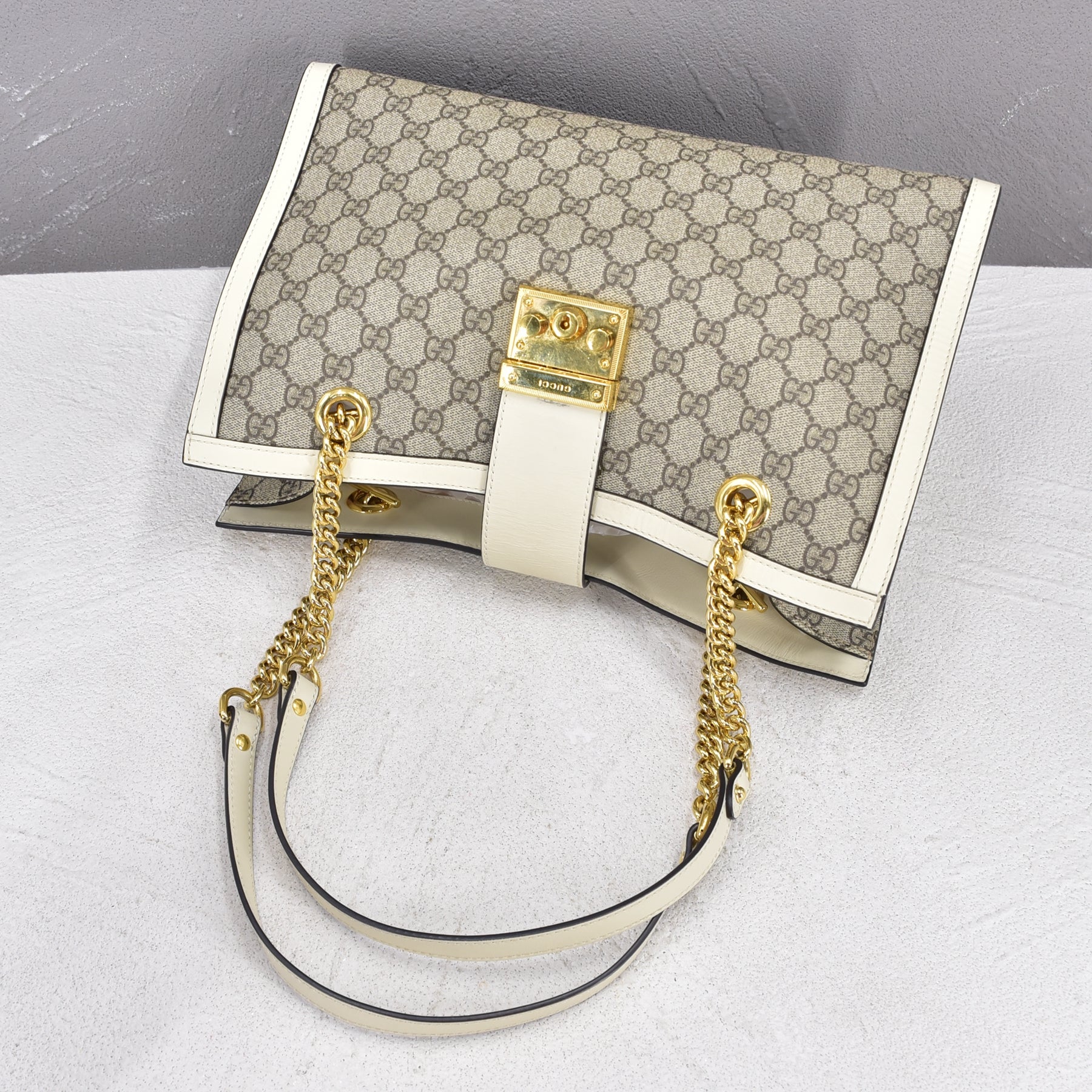 Gucci Padlock GG Medium Shoulder Bag, Beige, GG Canvas