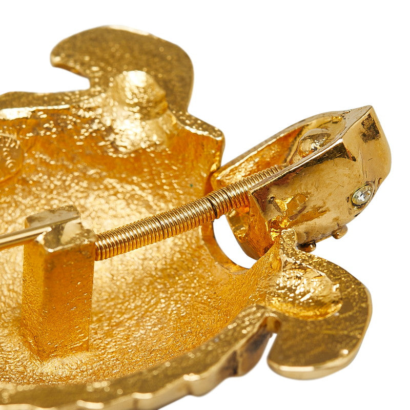 Chanel Gold Plated Turtle Brooch in Great Condition