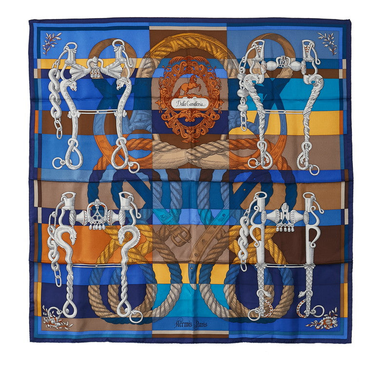 Hermes Silk Scarf COSMOS Della Cavalleria in Great Condition