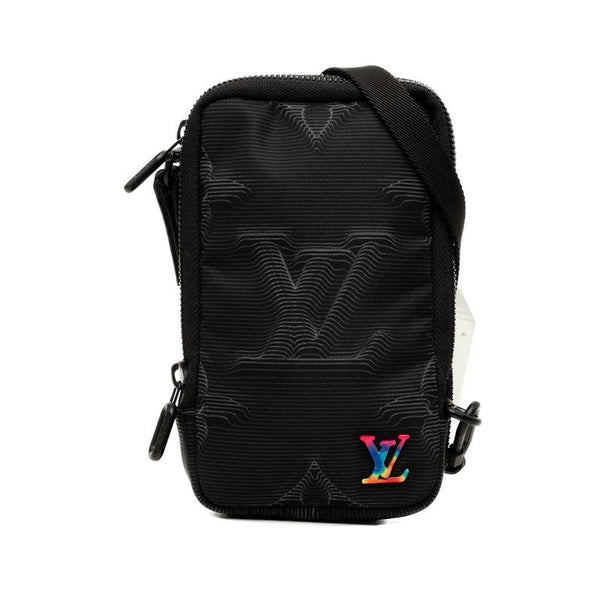 Louis Vuitton 3D Monogram Double Phone Pouch Nylon Shoulder Bag