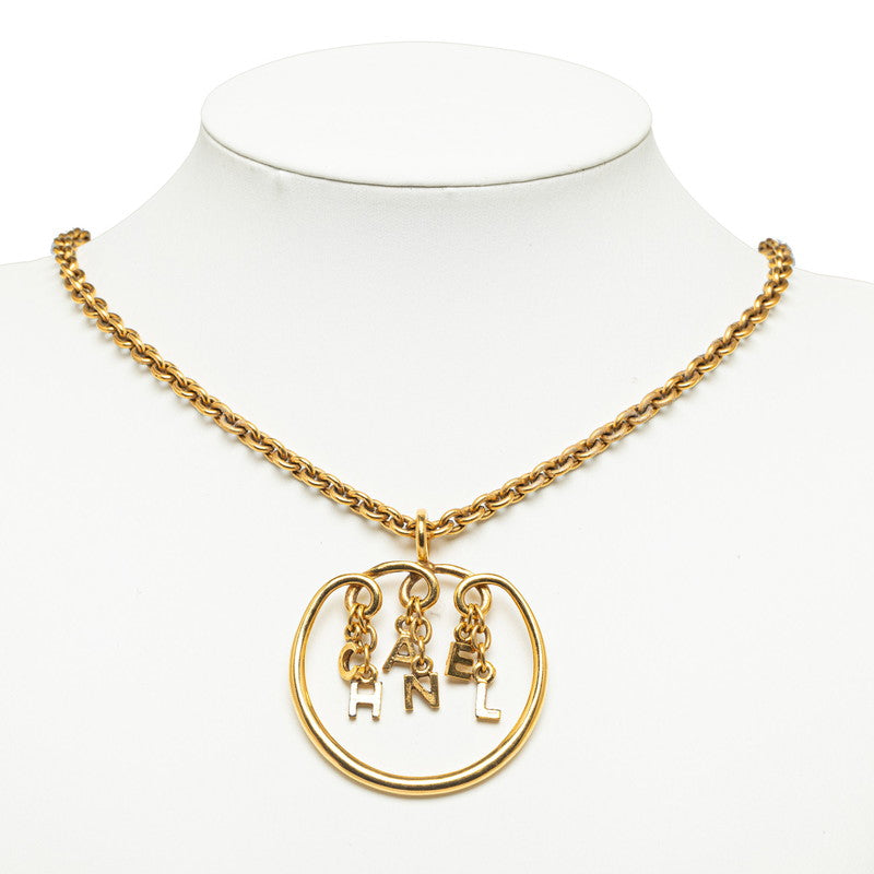 Chanel Logo Gold Necklace