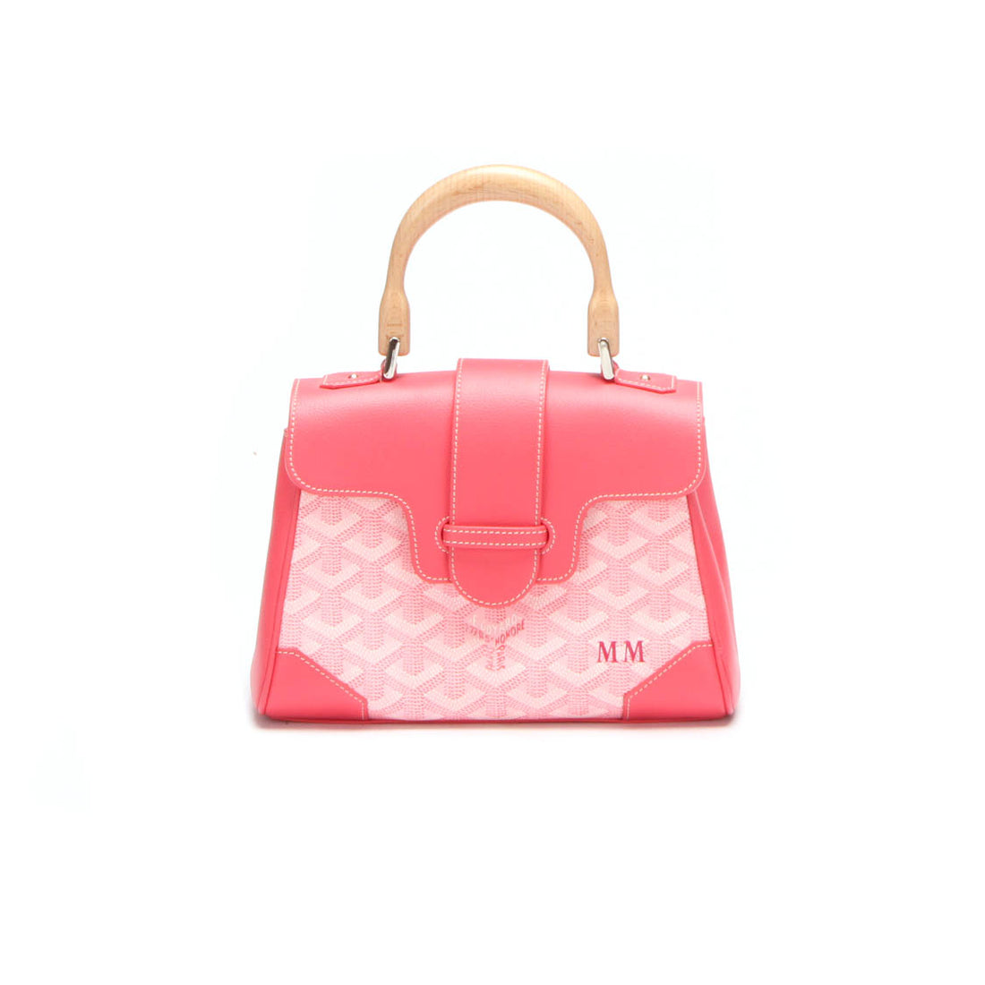 Goyard Goyardine Mini Saigon Leather Handbag in Excellent Condition