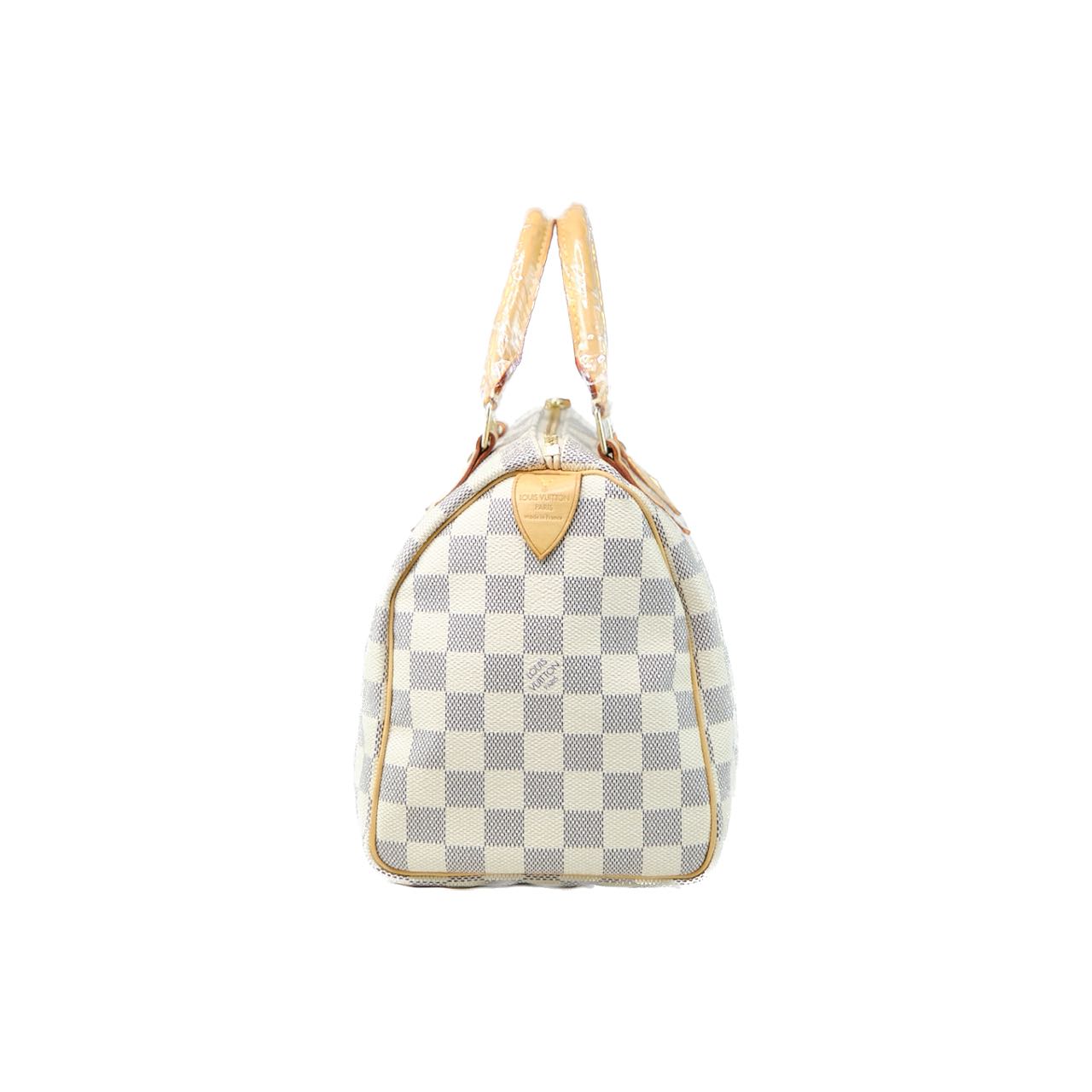 Louis Vuitton Damier Azur Speedy 25 Canvas Handbag in Very Good Condition