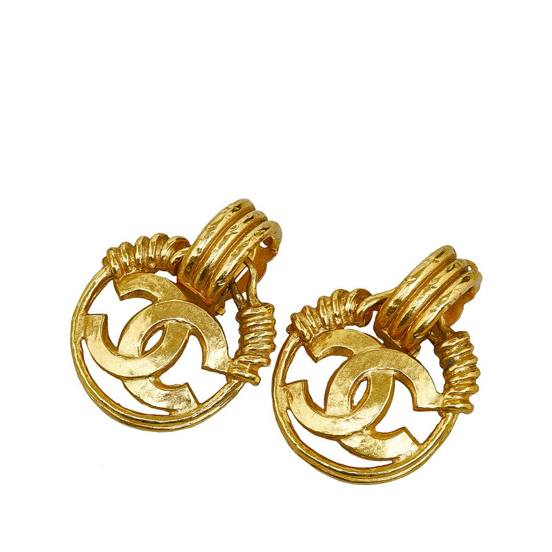 Chanel Vintage Coco Mark Clip-On Earrings in Very Good Condition