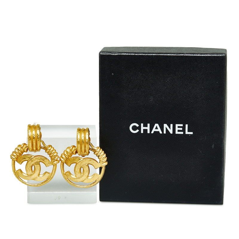 Chanel Vintage Coco Mark Clip-On Earrings in Very Good Condition