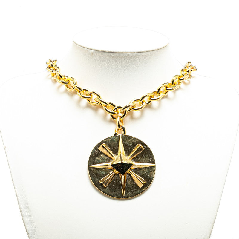 Chanel Vintage Coco Mark Necklace Gold