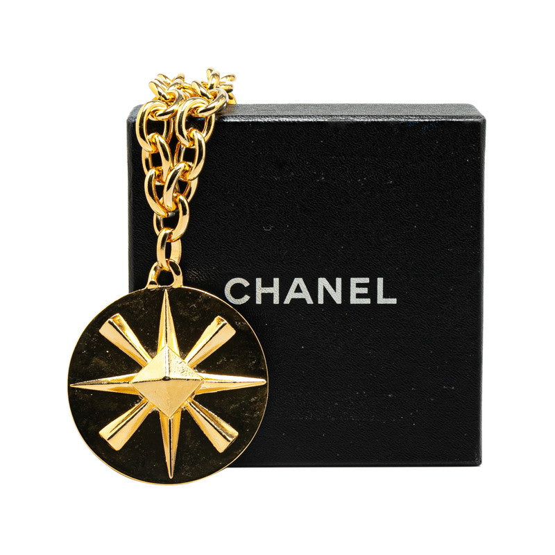 Chanel Vintage Coco Mark Necklace Gold